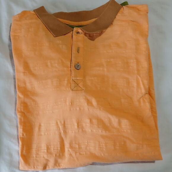 Territory Ahead XLT 100% cotton textured weave peach collared easy care ss polo - Picture 3 of 12